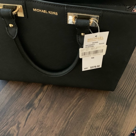 Michael Kors Black Large Satchel Handbag NWT - Picture 2 of 8